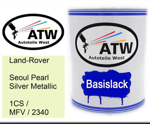 Land-Rover, Seoul Pearl Silver Metallic, 1CS / MFV / 2340: 1L Lackdose, von ATW Autoteile West.